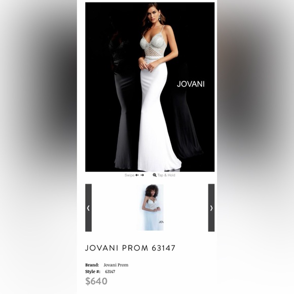 Jovani Soft Lavender Prom Gown Style 63147 *Dry Cleaned* - Picture 10 of 12